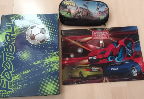 Školní set: desky na sešity a penál Fortnite