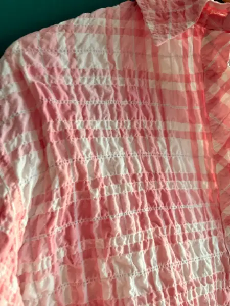 Dámská košile Zara v růžovo-bílé kostce 3