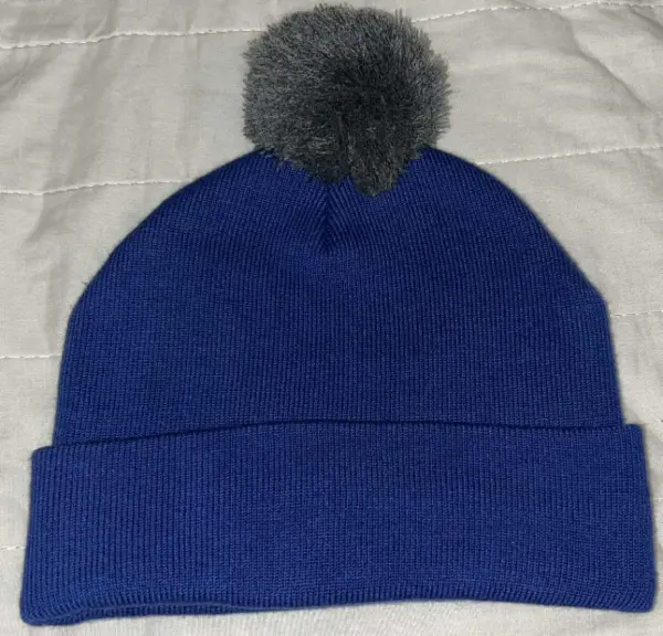 MODRÝ ZIMNÍ SET: čepice kulich a rukavice, 4-8 y 5