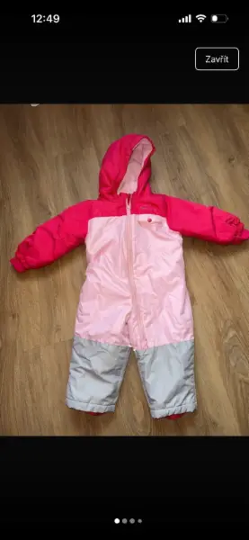 Dětská zimní kombinéza, růžová