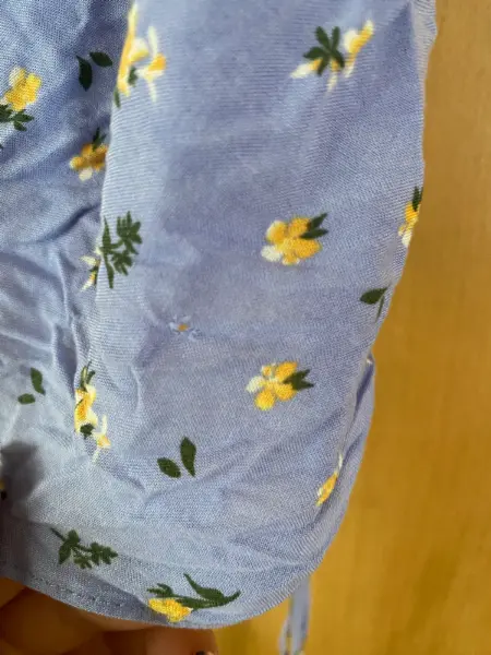 Modrý květovaný crop top New Look Petite 3