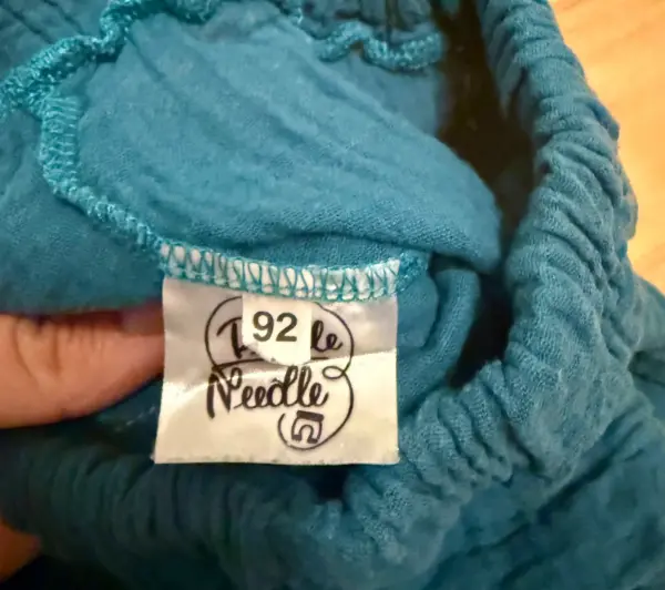 Dětské mušelínové kalhoty Peedle Needle, vel. 92 3