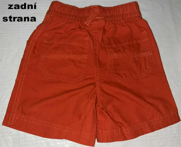 Oranžové plátěné kraťasy pro chlapečka, vel.12-18m 5