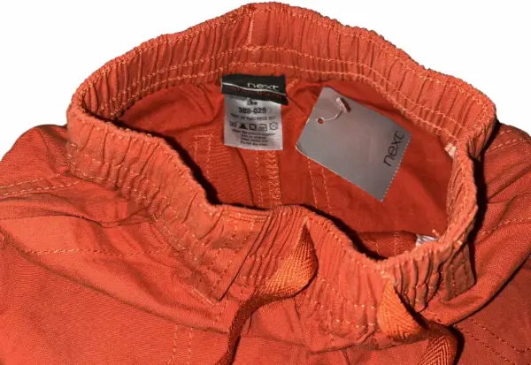 Oranžové plátěné kraťasy pro chlapečka, vel.12-18m 3