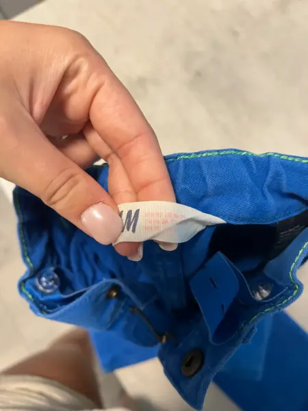Modré dětské kalhoty H&M 2