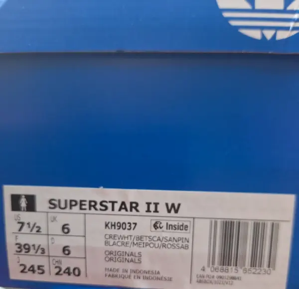 Dámské tenisky Adidas Superstar II W vel.EU 39 1/3 9