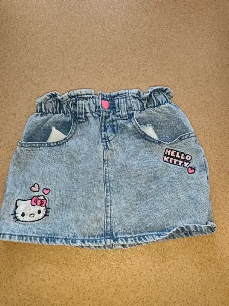 Dívčí džínová sukně Hello Kitty, 110
