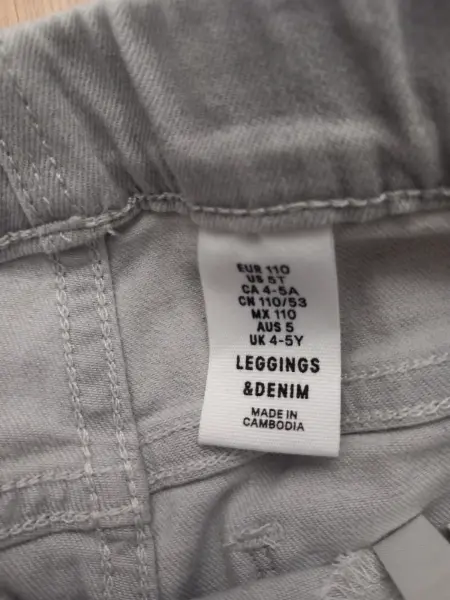 Nové džegíny - riflové legíny H&M vel. 110 2