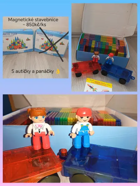 Magnetická stavebnice pro děti - různé sady 9