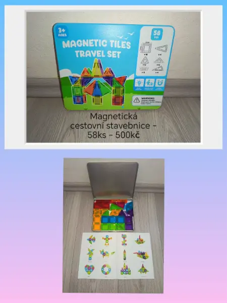 Magnetická stavebnice pro děti - různé sady 15