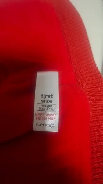 Červená dětská vesta George, first size 6
