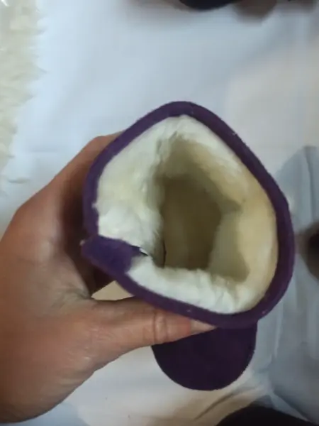 Dětské fialové boty s kožíškem 2
