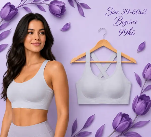 Bezešvá sportovní podprsenka