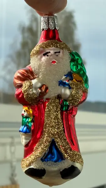 Skleněná vánoční ozdoba Santa Claus 3