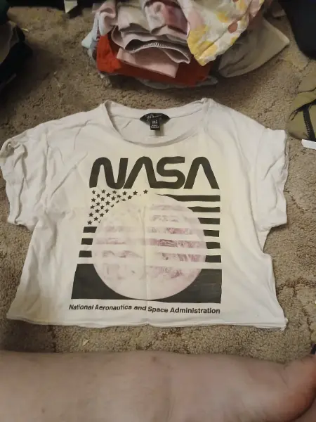Bílé tričko NASA s potiskem