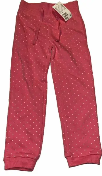 Růžové tepláky, rozverný bílý puntík vel. 2-3 y