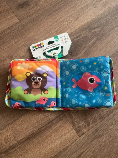 Dětská látková knížka Lamaze Discovery Book 3