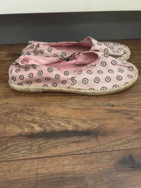 Dámské espadrilky H&M Divided, růžové s kytičkami, vel. 39 2