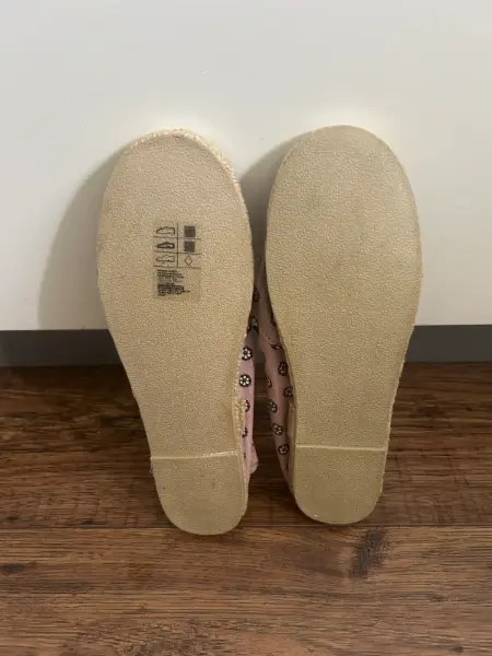 Dámské espadrilky H&M Divided, růžové s kytičkami, vel. 39 4
