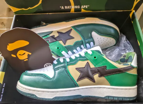 Pánské tenisky BAPE STA, zelené, vel. 44 7
