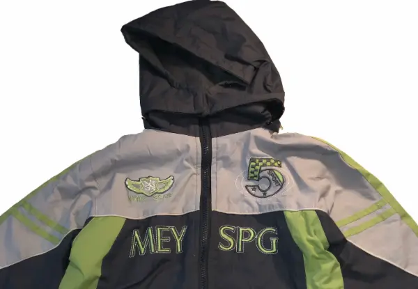 Nošená zelená / šedá zimní bunda pro kluka 5y 6