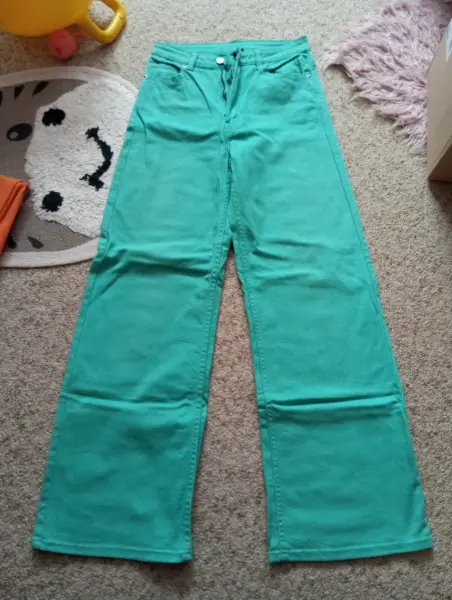 Tyrkysové široké kalhoty H&M Divided