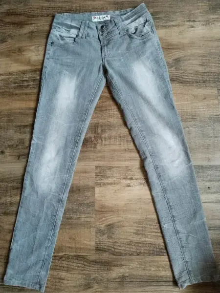 Světle šedé bokové skinny džíny Ice Blue, vel. W28