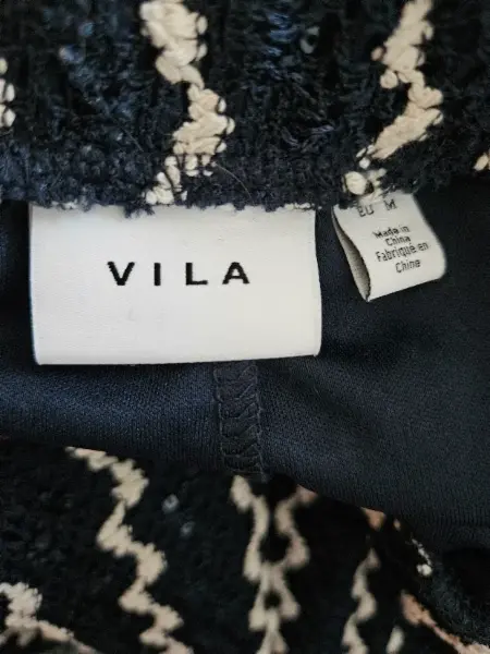 Dámské kalhoty VILA, černo-bílé, vel. M 6