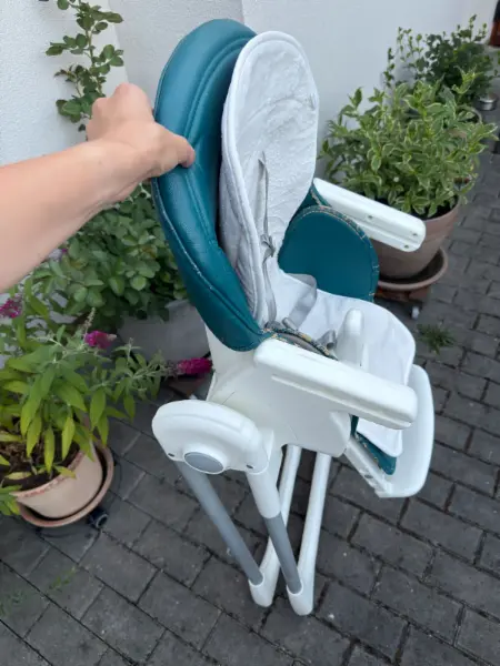 Polohovatelná jídelní židlička Zopa | tyrkysová | modrá  14