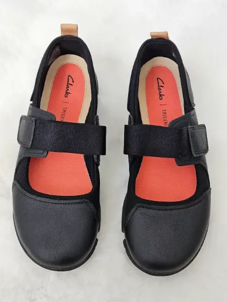 Černé kožené baleríny Clarks 3