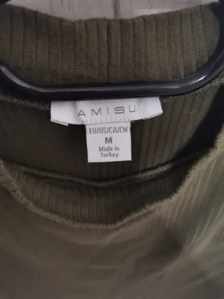 Dámské triko Amisu s průstřihy na ramenou, khaki, vel. M 3