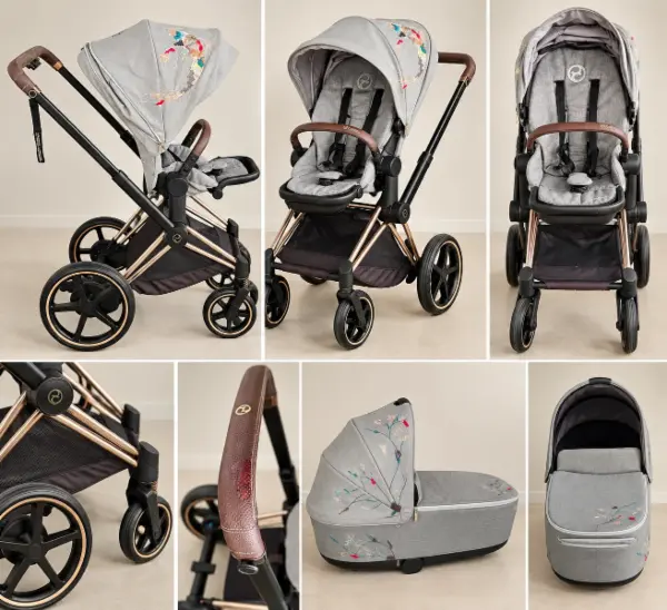 Luxusní kočárek Cybex ePriam s květinovým vzorem