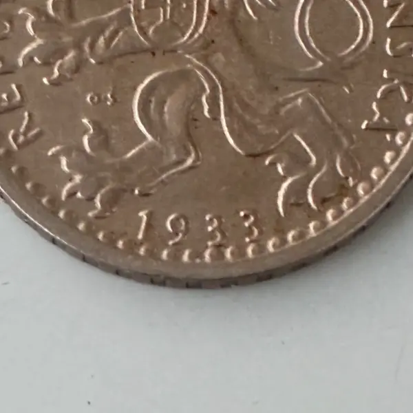 Československá mince 25 haléřů 1933 3