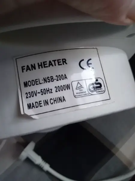 Elektrický teplovzdušný ventilátor NSB-200A 2000W 5