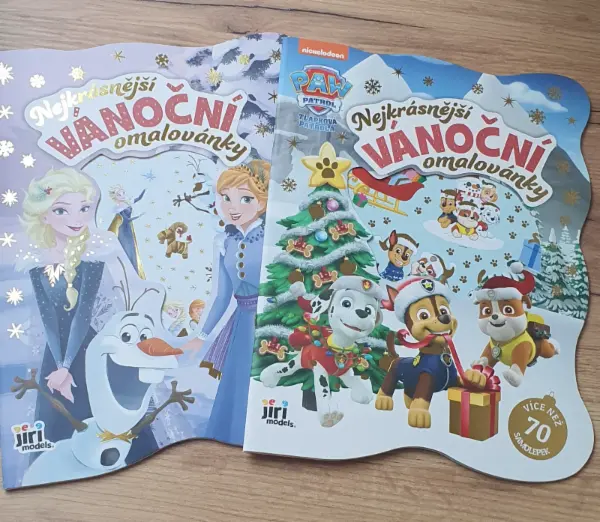 Vánoční omalovánky a samolepky 