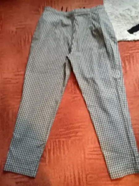 Kostičkované mírně pružné kalhoty 2