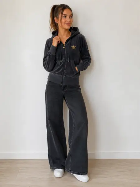 Semišová dámská mikina * Adidas * v. 38