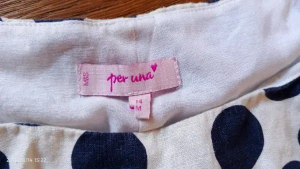 Dámské šaty Per Una s puntíky, vel 14 (M) (svrchní mat len) 3