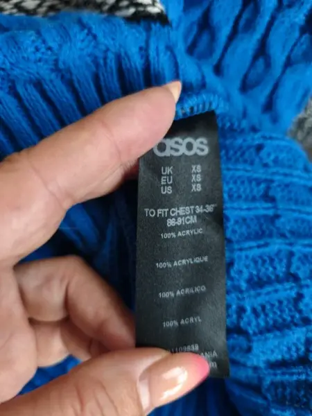 Dámský svetr ASOS, modro-šedý, velikost XS 6