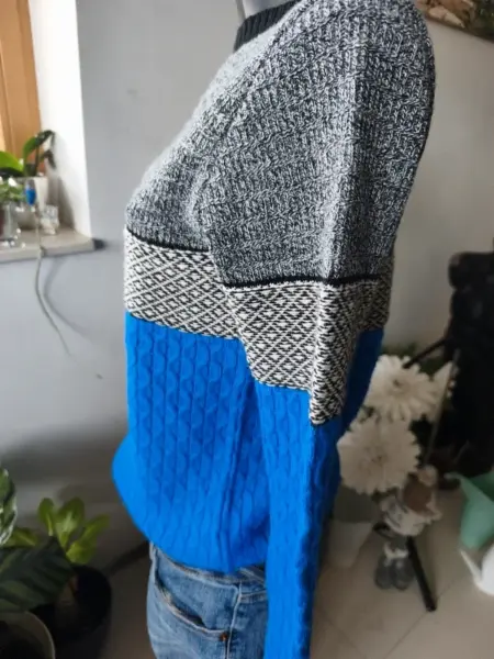 Dámský svetr ASOS, modro-šedý, velikost XS 2