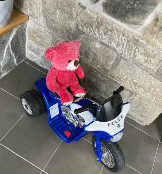 Dětská elektrická policejní motorka - tříkolka