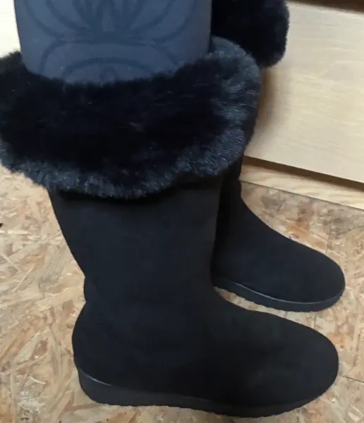 Semišové kozačky s kožíškem  5