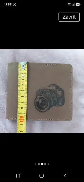 Pánská hnědá peněženka s motivem fotoaparátu 4