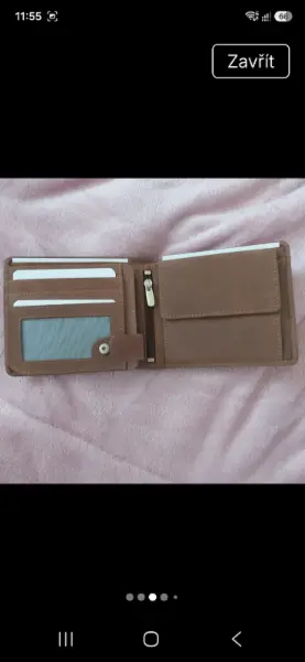 Pánská hnědá peněženka s motivem fotoaparátu 6