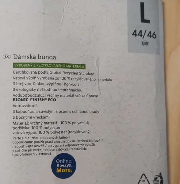 Dámská lehká bunda Esmara, růžová, vel. L (44/46) 4