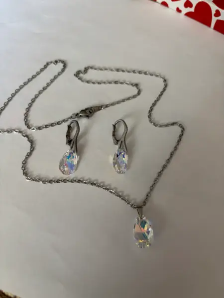 Luxusní souprava Swarovski Slza Crystal AB 2