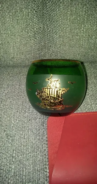 Sada 6 sklenic Bohemig Glass se zlatým motivem lodí 2