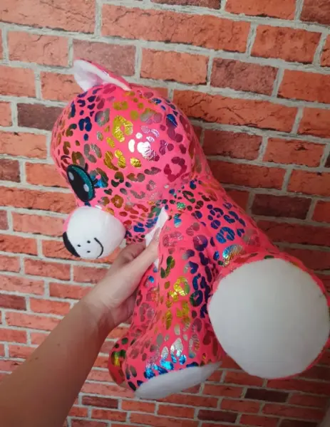 Plyšový leopard s třpytivým vzorem 2