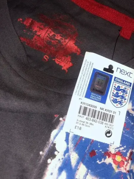 Tmavě šedé triko England, vel. 13-14y 5