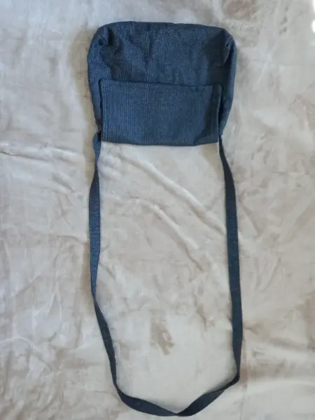 Šedá látková crossbody kabelka